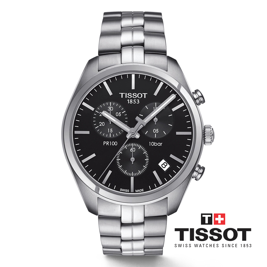 ĐỒNG HỒ NAM TISSOT PR CHRONOGRAPH 100 T101.417.11.051.00 CHÍNH HÃNG